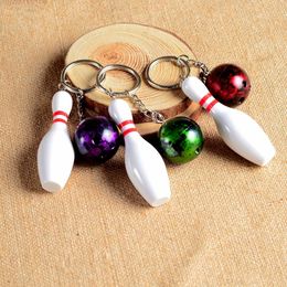 Design Cool Luxury Sports Keychains Key Chain Car Key Ring Bowling Chain Color Pendant Man Women Gift Wholesale 17164