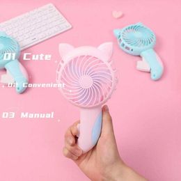 Electric Fans Summer Mini Air Hand Pressed Small Dormitory Student Mini Portable Manual Kids Children