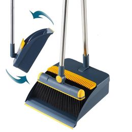 Brooms Dustpans Broom And Scoop Set Folding Dustpan High end Bathroom Water Wiper To Sweep Magic Brush Garbage Squeegee Home Cleaning Products 230617