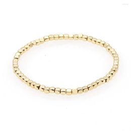Charm Bracelets Go2Boho Fashion Men For Women Jewellery Trendy Square Bead Bracelet Gold Plated Beaded Jewellery Bijoux Female