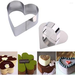 Baking Moulds Stainless Steel Cake Dessert Mold Square Round Heart Flower Shaped Mousse Ring Kitchen DIY Tools