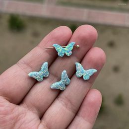 Loose Gemstones 3pcs Synthetic Opal 8.6x14.1mm Butterfly For DIY Necklace Or Bracelet Fashion Jewellery Wholesale Price
