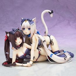 Action Toy Figures FLARE NekoPara Chocola Vanilla PVC Action Figure Anime Sexy Figure Model Toys Collection Doll Gift 230616