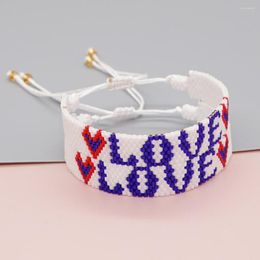 Link Bracelets Go2boho Miyuki LOVE Heart For Women Fashion Mexican Pulseras Jewelry Handmade Jewellery Beads Bracelet Gift