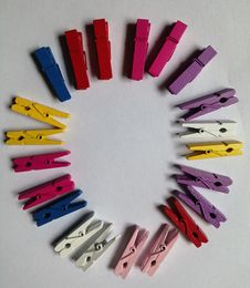Jewellery Findings & Components Colourful Mini Wood Clothespins Pins For DIY Jewellery Accessories crafts hanging fixed and other sizes available