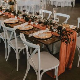 Linens Dinning Table Decoration Rust Table Cloth Set Wedding Decoration Cotton Gauze Dusty Blue Napkins Towels Gift Table Runners