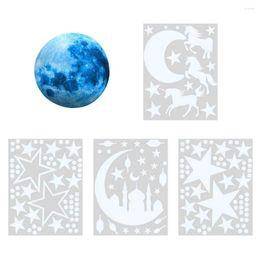 Wall Stickers Luminous Castle Moon For Kids Room Home Decoration DIY Decals Glow In The Dark Bedroom