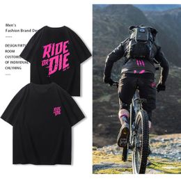 Men's T-Shirts Ride Or Die Back Print Cotton T Shirt Fashion Brand Luxury Y2k Tops Men Women Summer Vintage Cool Tees 230617