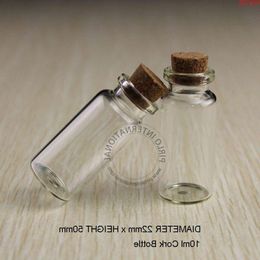 100pcs/lot 10ml Glass Cork Bottle Empty Small Wishing Vial Gift Sample Jar 10g Pot Makeup Tools Packaging Refillable Canhood qty Sctke