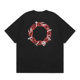 Designer Trapstar T Shirt Letter Form A Circle Red Blue Chain Clothing Tees Fashion Brand Pure Cotton Short Sleeve Tshirt Loose Shirts 553