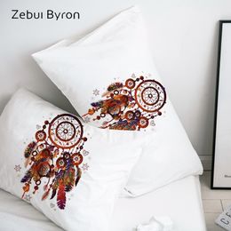 Pillow Case 3D Pillow Case Pillowcase Custom/50x70/50x75/50x80/70x70 Decorative Pillow Cover Dreamcatcher Bohemia Bedding Drop Ship 230617