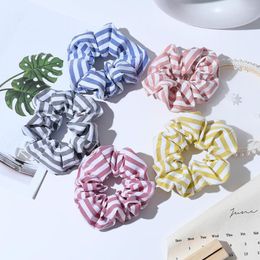 Hair Accessories French Satin Texture Rope Colour Fabric Wild Ring Head Large Intestine Korean