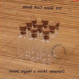 Promotion 50pcs/Lot 3ml Glass Small Clear Cork Bottle Mini Vial For Wedding Holiday Decoration Wooden Lid Empty Pot Sample Jarhood qty Cecrx