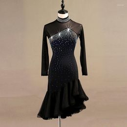 Stage Wear Latin Dance Dress Women Diamond Costumes For Samba Tango Dresses Girls Competition