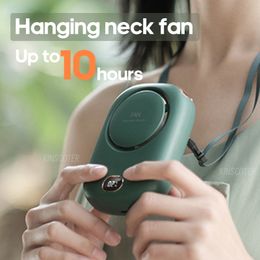 Other Home Garden Portable Lazy Hanging Neck Fan Mini Cooling Fans Bladeless USB Rechargeable Sports For Outdoor Travel 230617