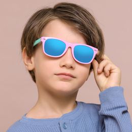 Sunglasses Children's Sun Glasses Polarized Lens Classic Sunglasses For Kids Babies Boy Girl Cute UV400 Protection Vintage Eyewear 802 230617