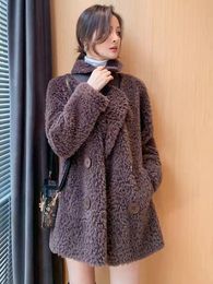 Parkas Faux Fur Coat Fluffy Long Coat Women Manteau Femme Winter Jacket Korean Style Fashion Clothes Button Parka 2022 Vintage Coats