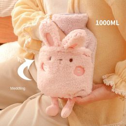 Heaters Pure Natural Rubber Hot Water Bottle for Women in Winter, Plush Thermos for Warm Belly, Hands and Feet, Cartoon Cute Hand Warmer