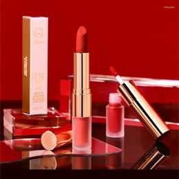 Lip Gloss OCHEAL Dual-purpose Lipstick Velvet Matte Sheer Glaze Waterproof Moisturizing Lasting Makeup Beauty Cosmetics