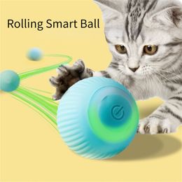 Cat Toys Smart Cat Toys Automatic Rolling Ball Electric Cat Toys Interactive for Cats Training Self-moving Kitten Toys for Indoor Playing 230617