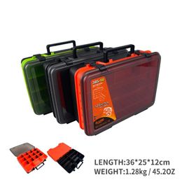 Accessories Large Thickening Fishing Tackle Box Multifunction Plastic Organiser Lure Tool Case Double Layer Hooks Storage Squid Jigs Boxes