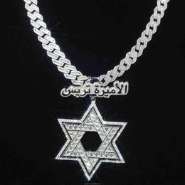 Customised Pass Diamond Tester 925 Sterling Silver Star Necklace Moissanite Vvs Iced Out Cuban Chain Hip Hop Jewellery Pendant