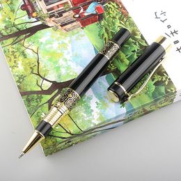 Gel Pens Metal Ball Point Pen Black Signature Ink Stationery Office School Supplies Writing Gift Roller