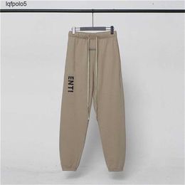 high-end Designer pant fashion Men's Pants luxury casual sweatpants Matcha green coffee brown loose lace-up jogging suit ZKYI MV66 MV66