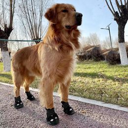 Shoes 2022 4pcs/set Winter Dog Shoes, Dog Pet Shoes All Seasons Outdoor Waterproof Big Dog Shoes Foot Covers Pet Products