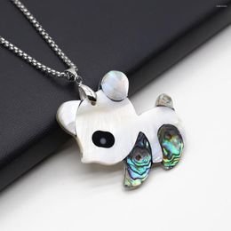 Chains Natural Abalone Shells Necklace Pendant Cartoon Panda Shape Exquisite Charms For Jewelry Making Diy Fashion Accessories Gifts