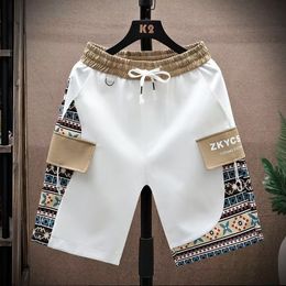 Men's Shorts Summer Men's Shorts Korean Fashion Basketball Pants Casual Men's Clothing White Retro Graphics Sweatpants for Men 230617