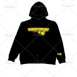 Men's Hoodies Sweatshirts Aesthetic Street Trend Star Letter Graphic Print Black Full Zip Women Men's Hoodie Y2K Grunge 2000S Harajuku Couple Sweatshirt 230617