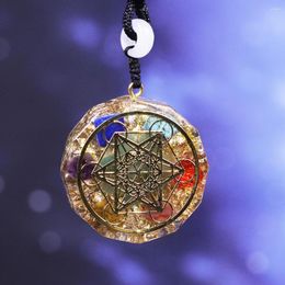 Collane con ciondolo Chakra Orgonite Energia Cristallo Resina Gioielli Artigianato Raccolta Ricchezza Porta Buona Fortuna Collana Donna