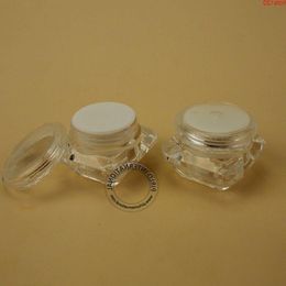 80pcs/Lot Wholesale Plastic 5g Empty Cream Jar 1/6OZ Bottle Small Diamond AS Container Mini Refillable High Quality Packaginghood qty Pamku
