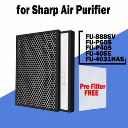 Parts Fz40sef H13 Hepa Carbon Philtre Replace for Sharp Fu888sv Fup60s Fup40s Fu40se Fu4031nas Air Purifier Parts 39*31*3.5cm/1cm