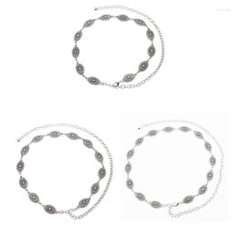 Belts Metal Waist Chain Belt Women Girls Adjustable Fashion Body Jewellery Alloy Chains For Dresses Silver Drop