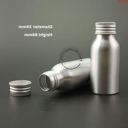 20pcs/Lot Wholesale 50ml Aluminum Cosmetic Container Small 50g Empty Bottle 5/3OZ Vial Travel Packaging Refillable Casehood qty Edicj