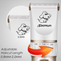 Grooming BaoRun P2 P3 Professional Electric Rechargeable Pet Trimmer Cat Dog Hair Clipper Grooming Shaver Haircut Machine Nozzles 315mm