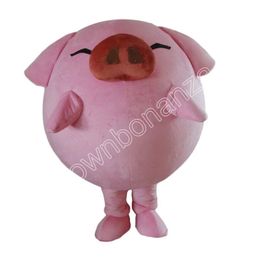 High Quality Performance Pink Pig Mascot Costume Fancy dress carnival Custom fancy costume Plush costume