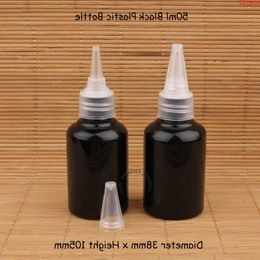 30pcs/Lot High Quality 50ml Black Plastic Lotion Bottle with Water 5/3OZ Refillable Small Portable Emulsion Cosmetic Packaginghood qty Hheqo