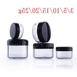 empty transparent small round plastic display pot clear cosmetic cream jar balm container Mini sample container packaging Uqujj