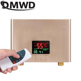 Heaters Dmwd 110v/220v Instant Water Heater Bathroom Kitchen Wall Mounted Electric Water Heater Lcd Temperature Display Remote Control