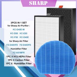 Parts 3pcs Fzd40hfe Fzd40dfe Replacement Air Purifier Hepa Filter Carbon Filter Sharp Air Purifier Kcd40euw Kcd40eub Kcd50euw