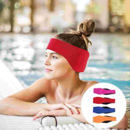 Swimming caps Headband Ear Swim Guard Swimming Shower Adjustable Headbands Workout Covers Band Fitness Hair Elastic Earplugs Cover Waterproof 230617