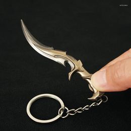 Keychains 9cm Valorant Melee Reaver Model Keychain For Men Game Peripheral Forsaken Ritual Blade Pendant Key Ring Fans Cos Jewelry Gift