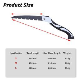 Zaag 180/210/250mm Portable Folding Hand Saw Outdoor Camping Pocket Saws Garden Fruit Tree Pruning Tools Woodworking Wood Cutting Saw