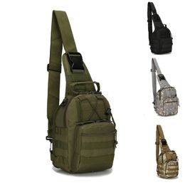 Outdoor Bags Military Shoulder Bag Tactical Molle Backpack Fishing Hiking Camping Hunting Daypack Sport Climbing Camouflage 230617