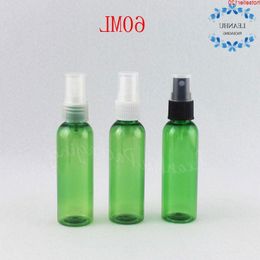 60ML Green Plastic Bottle With Spray Pump , 60CC Makeup Sub-bottling Toner / Cosmetic Water Packaging ( 50 PC/Lot )high quatiy Pdxjc