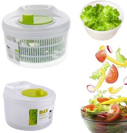 Fruit Vegetable Tools Vegetables Salad Spinner Lettuce Leaf Vegetable Dehydrator Greens Washer Dryer Drainer Crisper Strainer For Washing Drying Leafy 230617