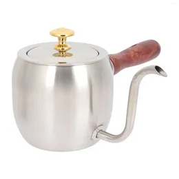Dinnerware Sets Wooden Handle Coffee Pot Pour Cover Kettle Pouring Home Stainless Steel Supplies Tea